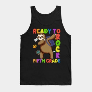 Dabbing 5th Grade Sloth Back To School Tank Top